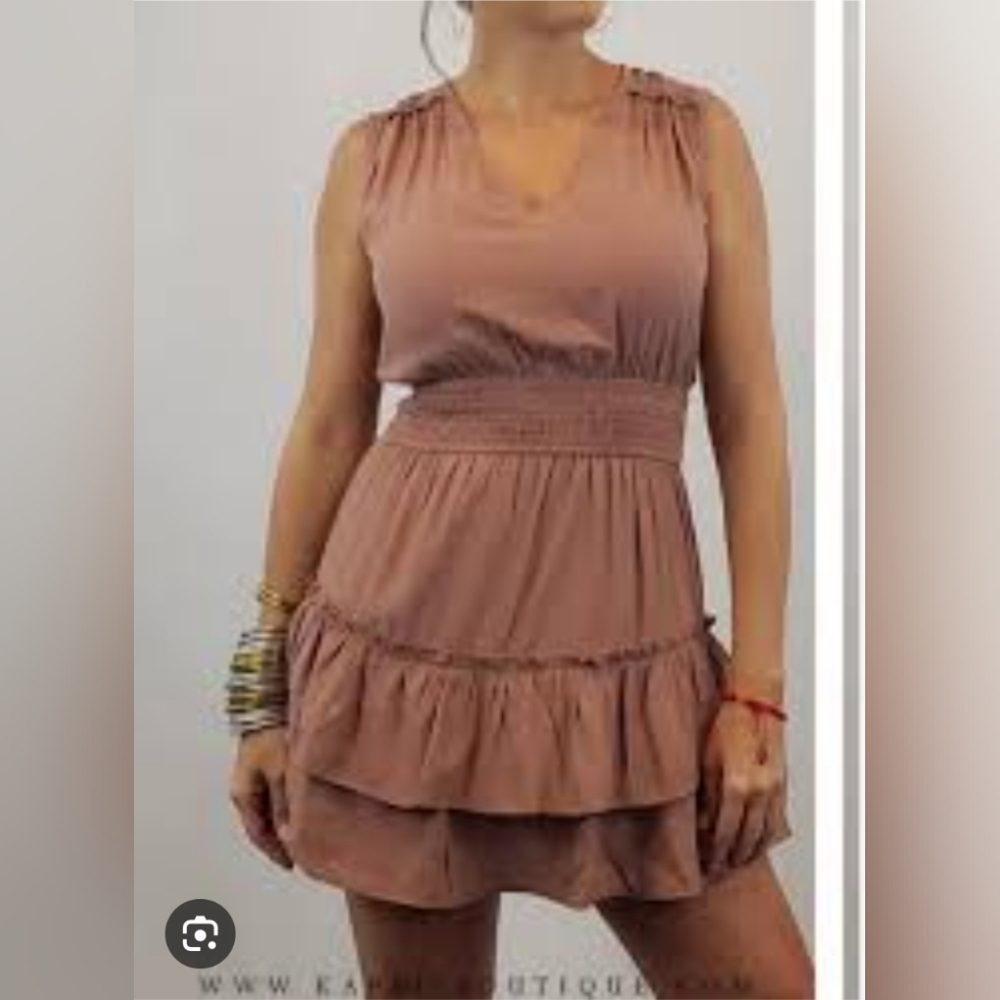 Storia Small Babydoll Smock Rose Dress Wore For A Vacation